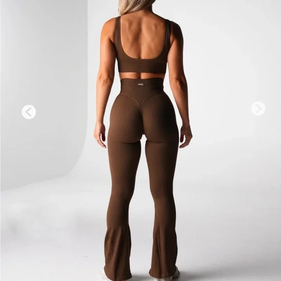 NVGTN Hazelnut Harmony Ribbed Seamless Set - Picture 4 of 6